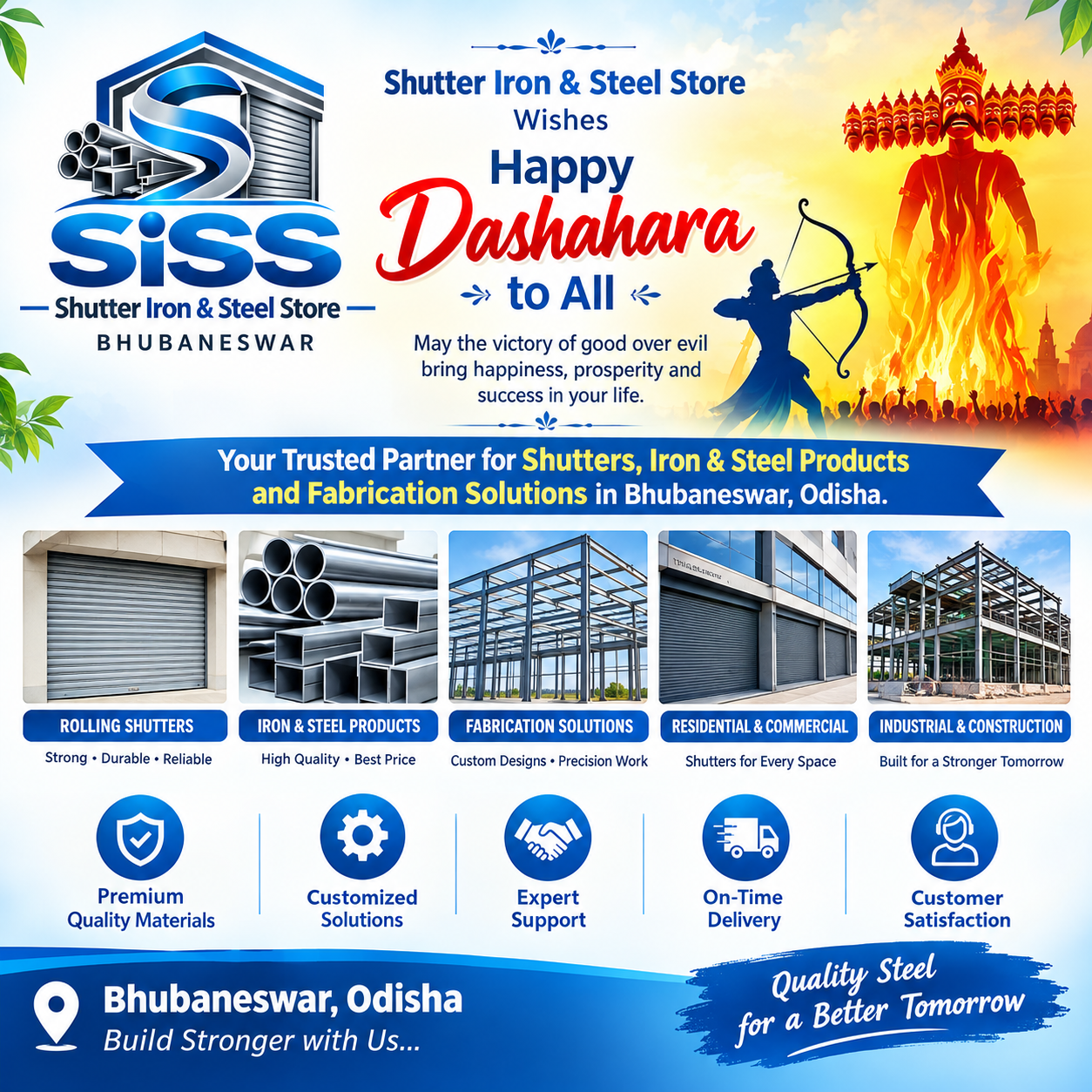Shutter Iron & Steel Store, Bhubaneswar Wishes You All a Very Happy Dashahara!